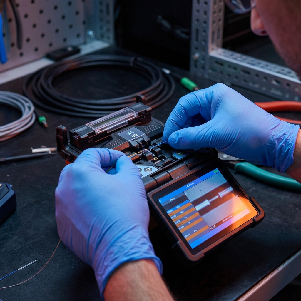 Fiber optic cable splicing and placement